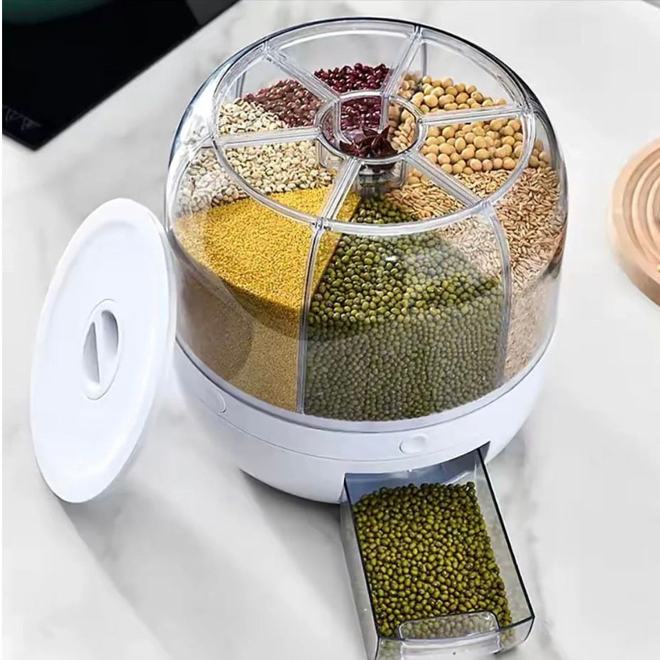 Kitchenora™ Smart 360° Rotating Grain & Rice Dispenser