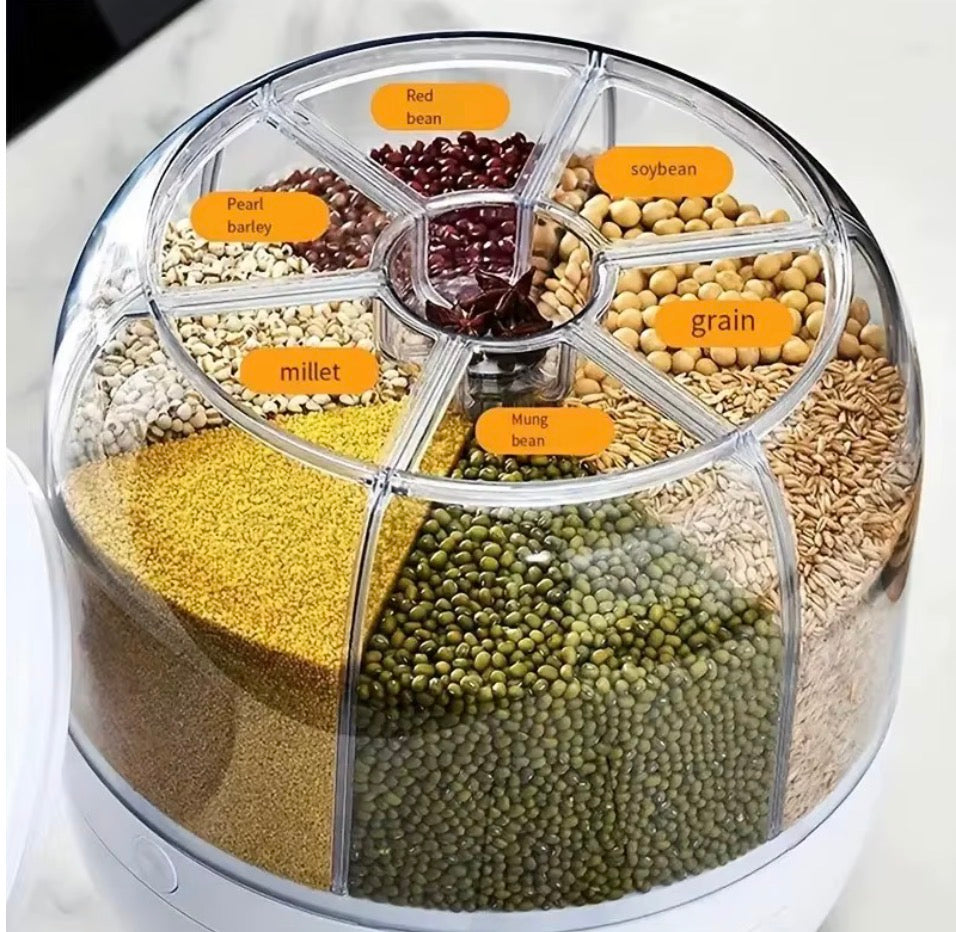 Kitchenora™ Smart 360° Rotating Grain & Rice Dispenser