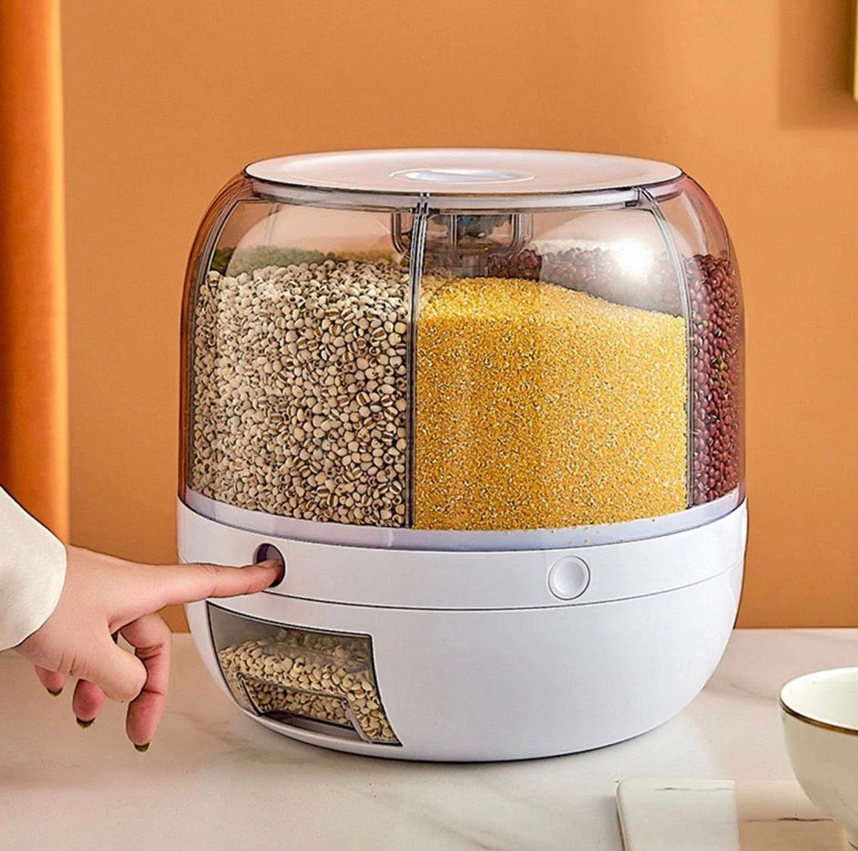 Kitchenora™ Smart 360° Rotating Grain & Rice Dispenser
