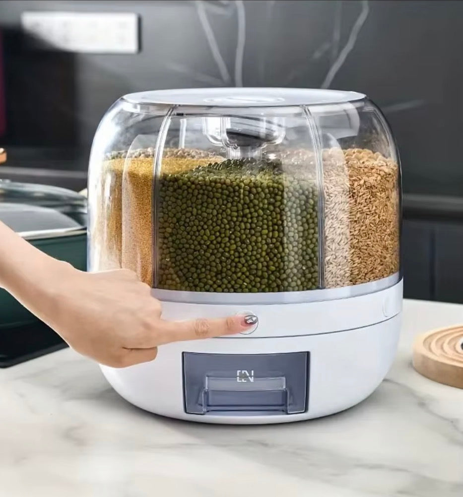 Kitchenora™ Smart 360° Rotating Grain & Rice Dispenser